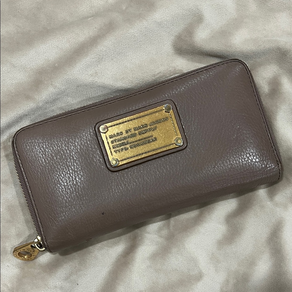Marc Jacobs Brown Wallet with Gold Accents